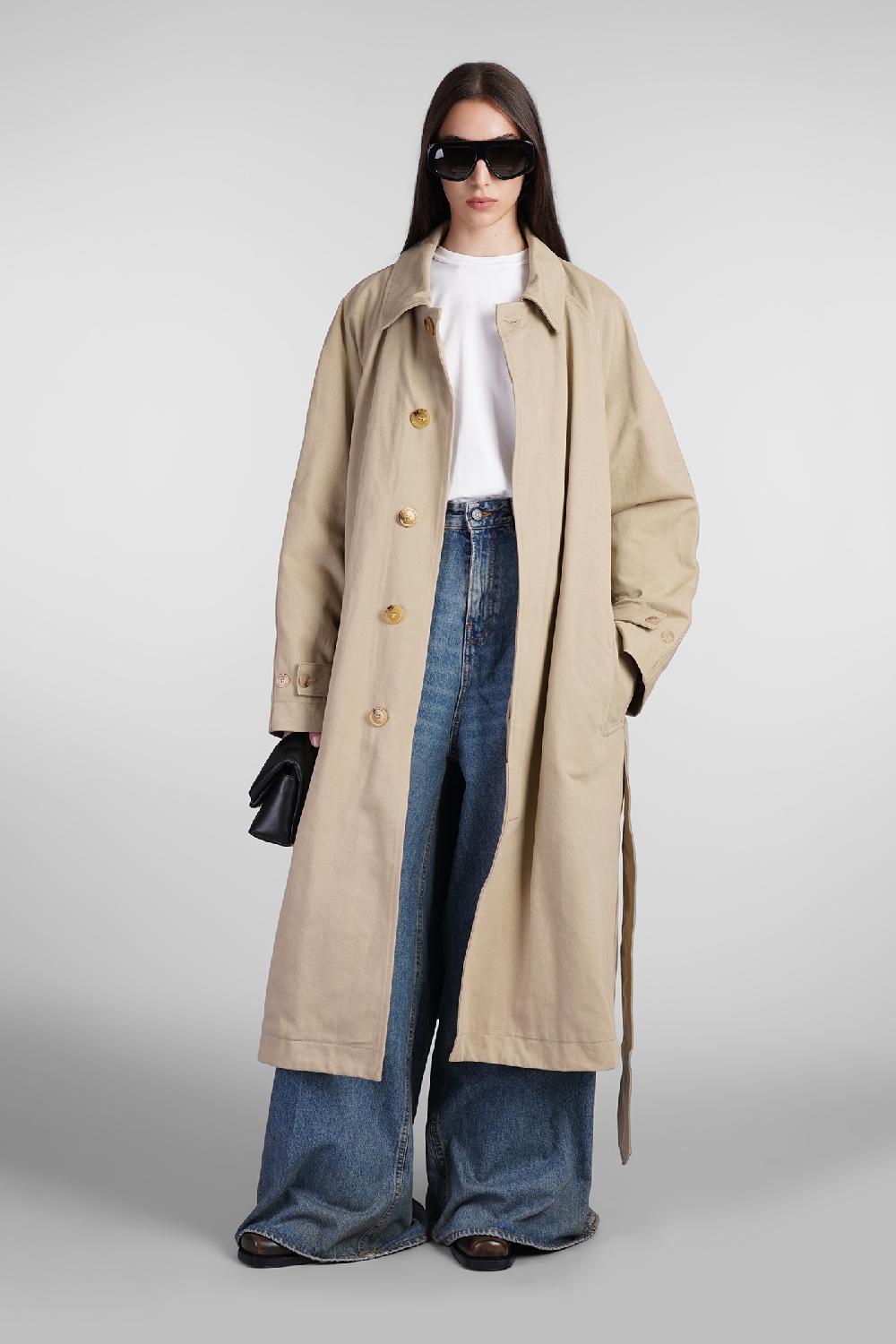 Deliberti Haikure Trench thatcher bull ley in cotone beige cod. 404648 - Deliberti The Luxury Shopping Negozio