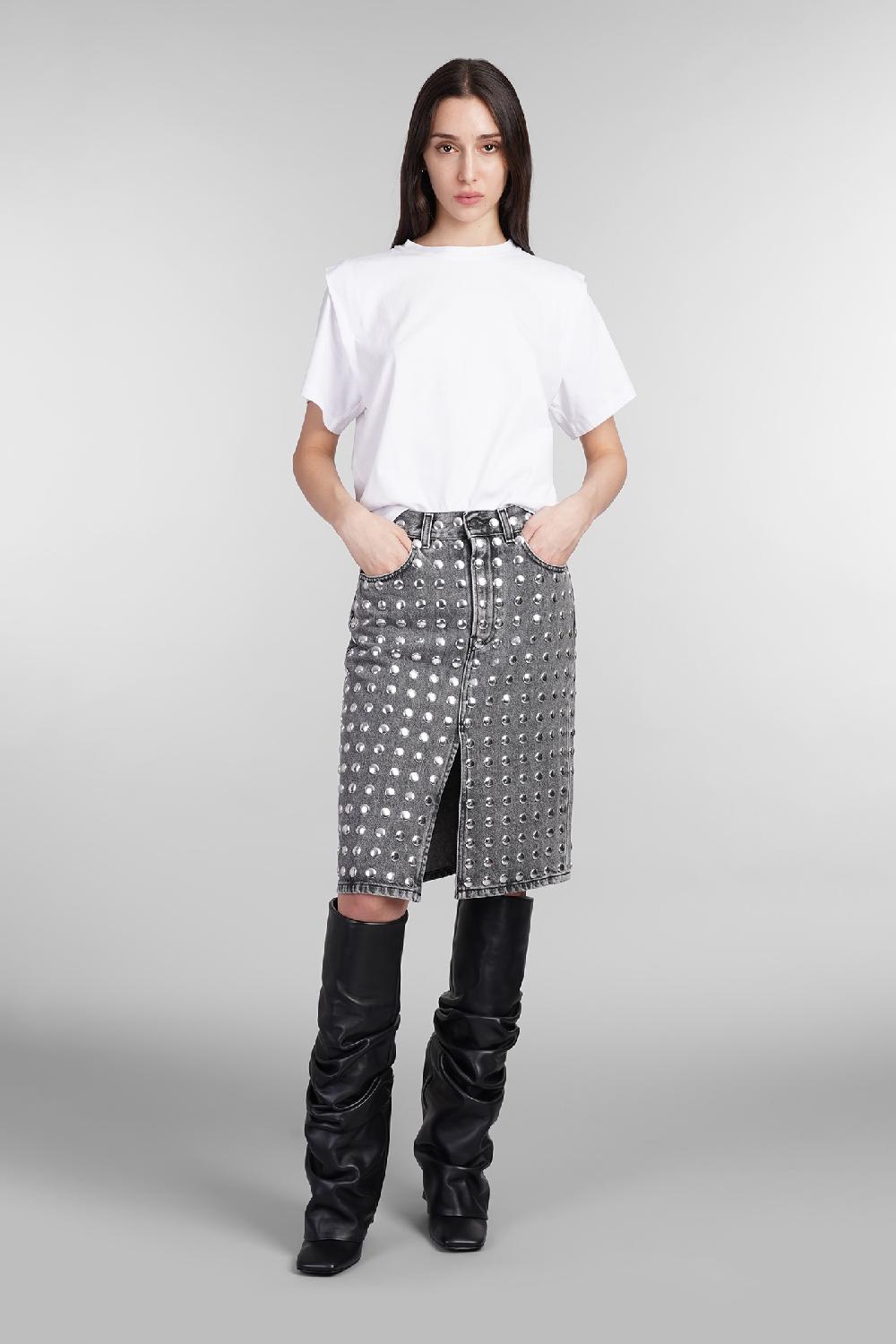 Deliberti Haikure Gonna stormy in cotone grigio cod. 404652 - Deliberti The Luxury Shopping Spedizione gratuita