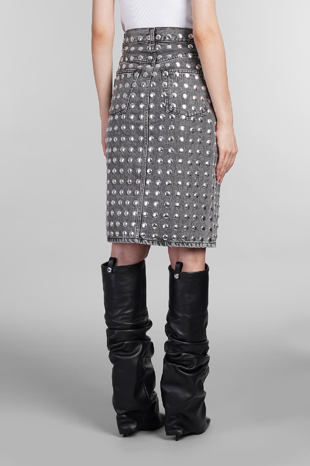 Deliberti Haikure Gonna stormy in cotone grigio cod. 404652 - Deliberti The Luxury Shopping Spedizione gratuita