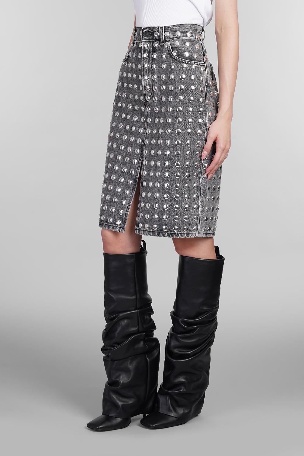 Deliberti Haikure Gonna stormy in cotone grigio cod. 404652 - Deliberti The Luxury Shopping Spedizione gratuita