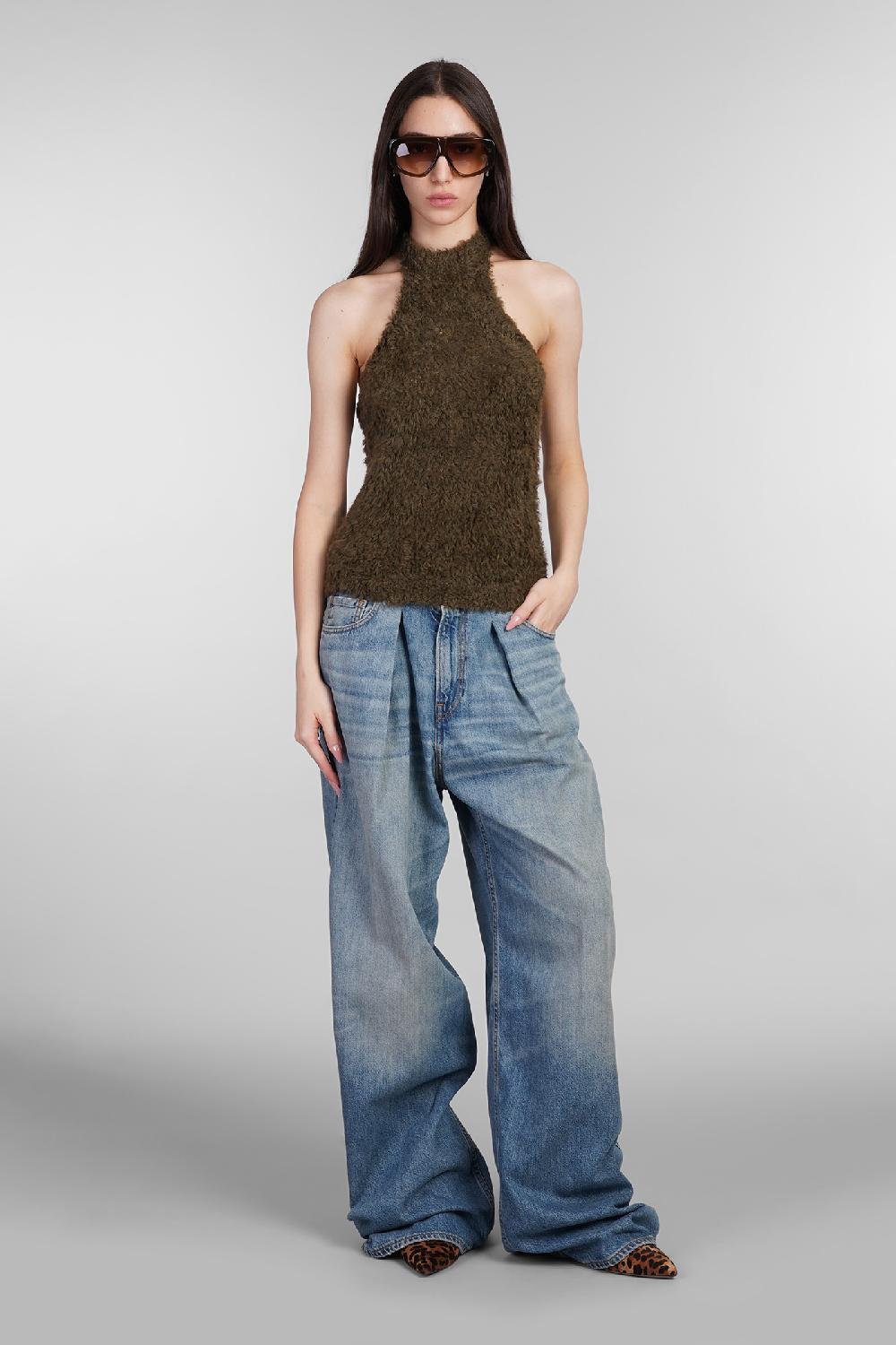 Deliberti Haikure Topwear lilly in acrilico verde cod. 404655 - Deliberti The Luxury Shopping Prezzo di fabbrica
