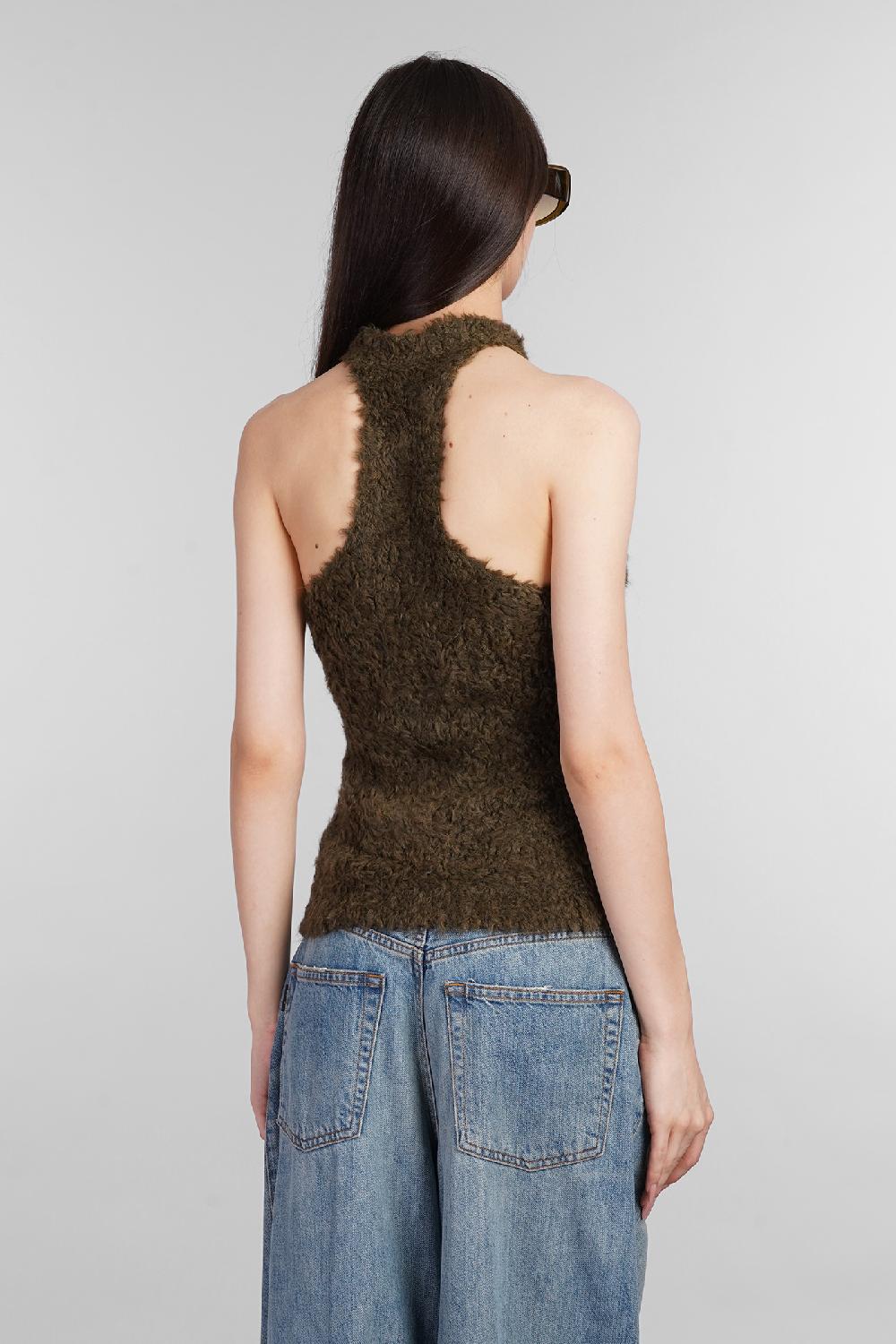 Deliberti Haikure Topwear lilly in acrilico verde cod. 404655 - Deliberti The Luxury Shopping Prezzo di fabbrica