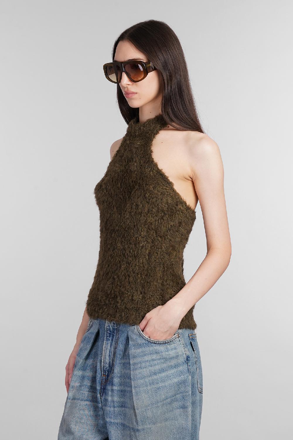 Deliberti Haikure Topwear lilly in acrilico verde cod. 404655 - Deliberti The Luxury Shopping Prezzo di fabbrica