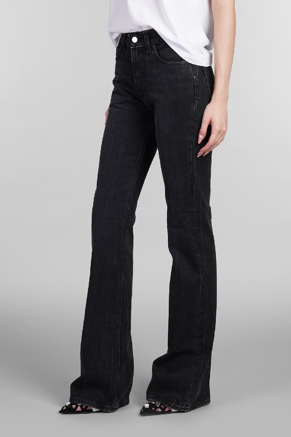 Deliberti Haikure Jeans flora in cotone nero cod. 403610 - Deliberti The Luxury Shopping Fornitura limitata