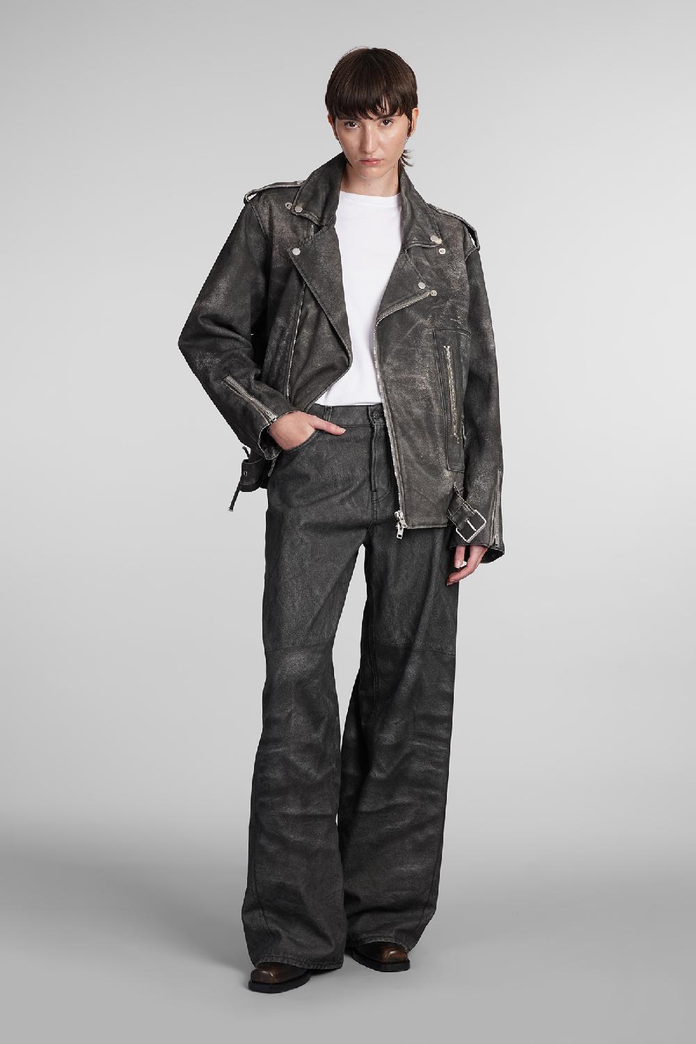 Deliberti Haikure Giacca biker kay in cotone grigio cod. 405104 - Deliberti The Luxury Shopping Shopping online