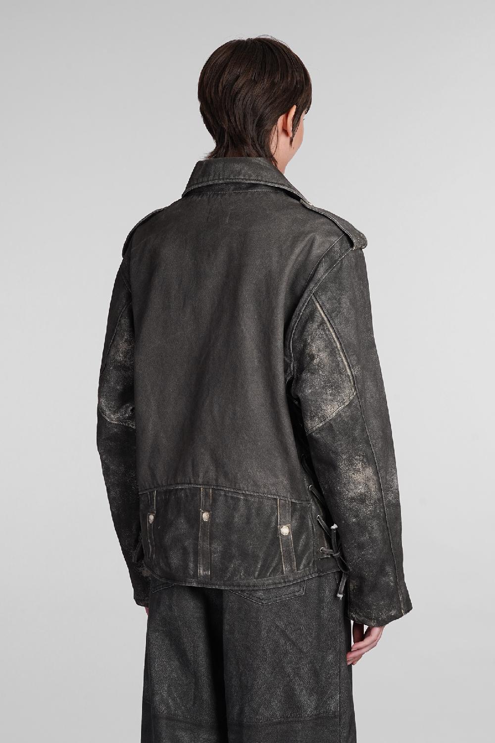 Deliberti Haikure Giacca biker kay in cotone grigio cod. 405104 - Deliberti The Luxury Shopping Shopping online