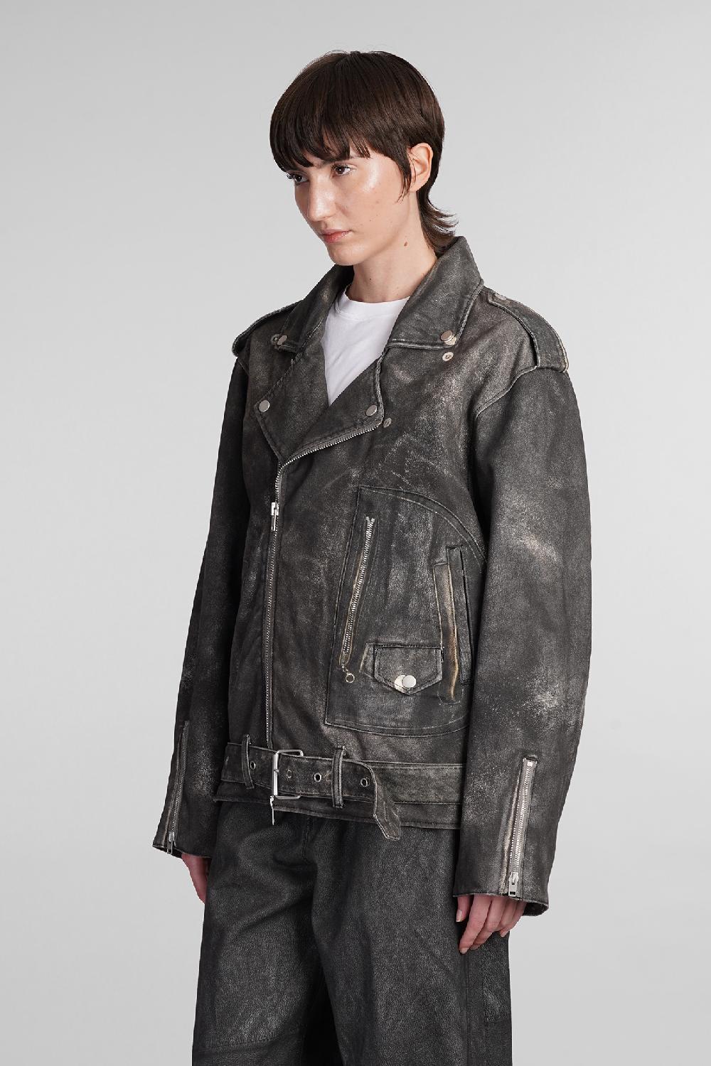 Deliberti Haikure Giacca biker kay in cotone grigio cod. 405104 - Deliberti The Luxury Shopping Shopping online