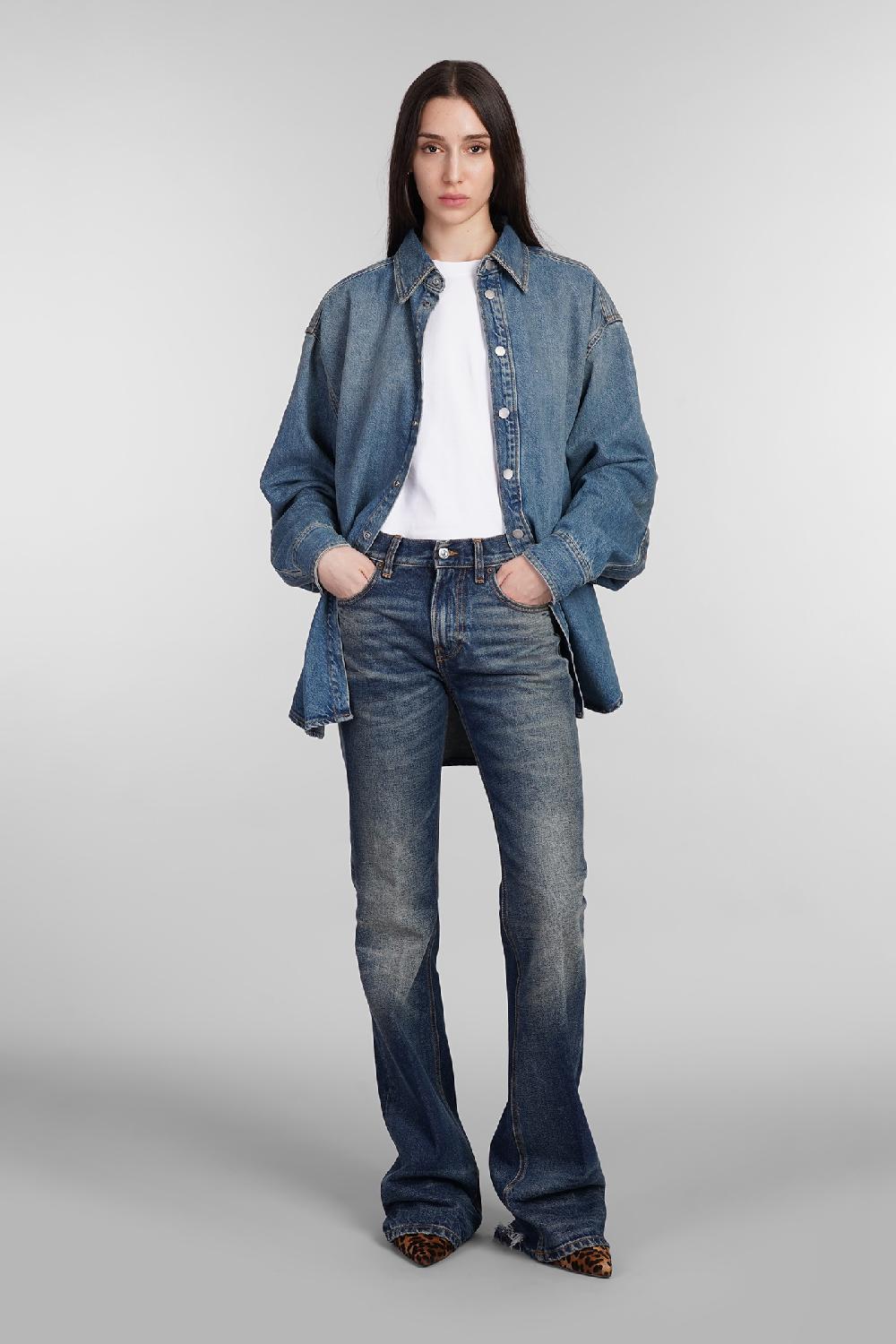 Deliberti Haikure Jeans flora in cotone blu cod. 403611 - Deliberti The Luxury Shopping Offerta esclusiva
