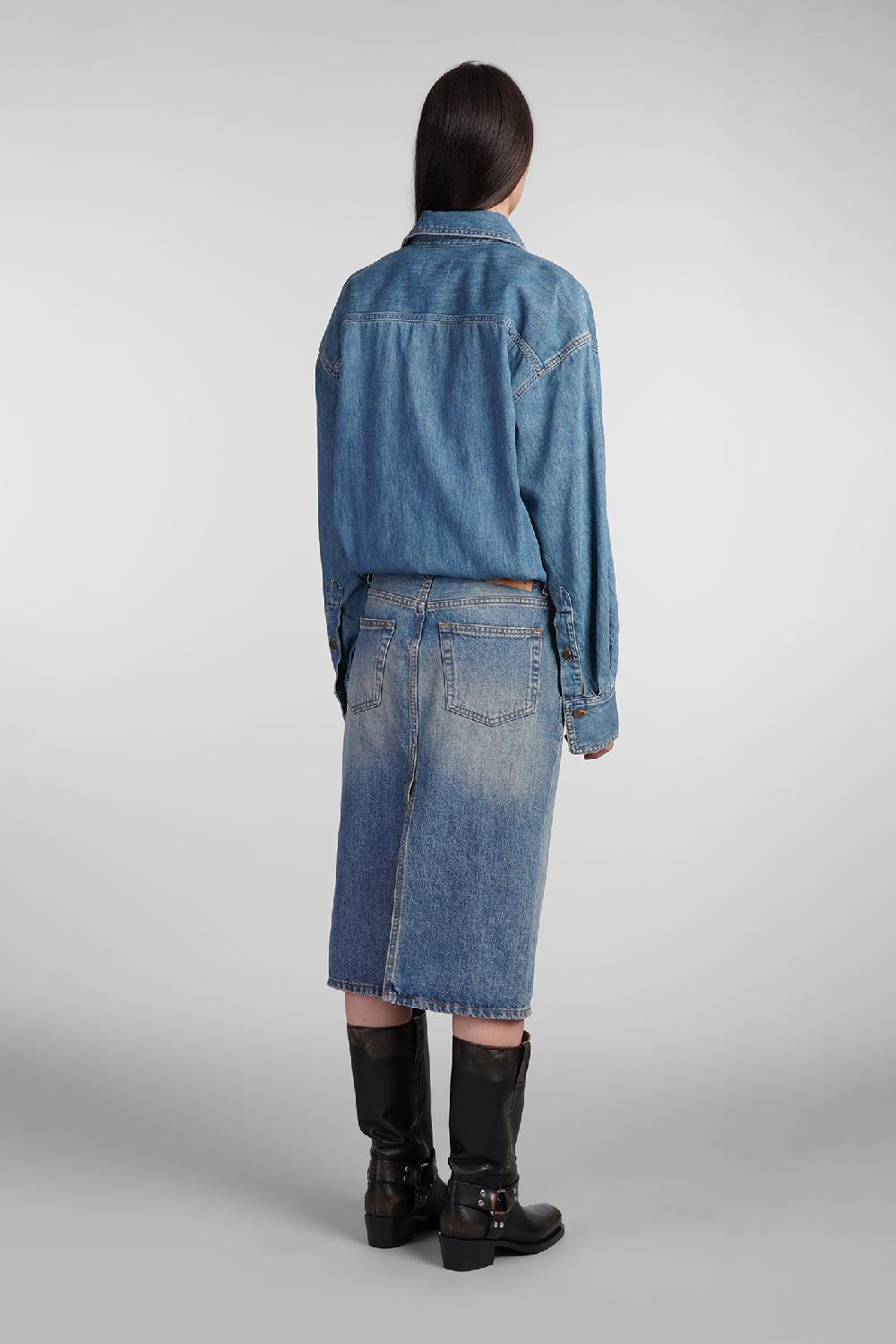 Deliberti Haikure Abito joelle in cotone blu cod. 403621 - Deliberti The Luxury Shopping Smaltimento dello stoccaggio