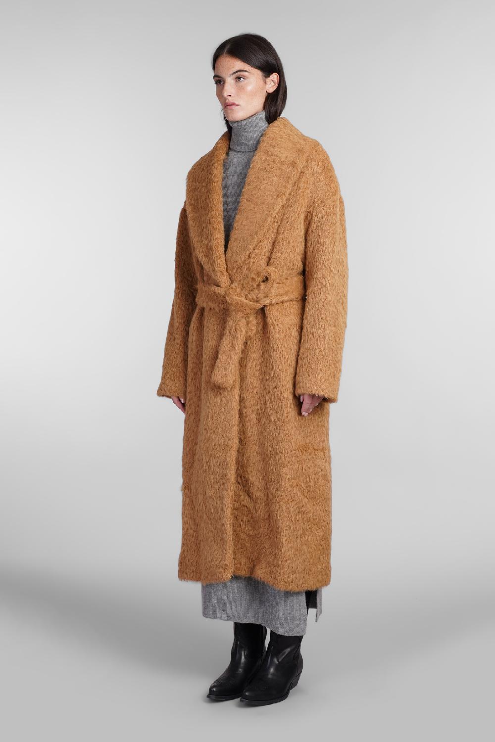 Deliberti Golden Goose Deluxe Brand Cappotto in lana cuoio naturale cod. 404851 - Deliberti The Luxury Shopping Fino al 55% di sconto