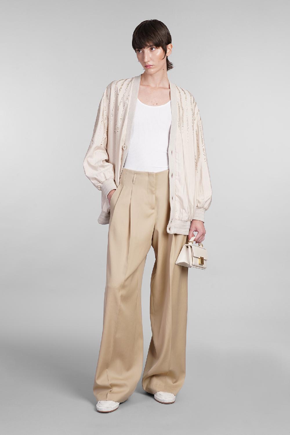 Deliberti Golden Goose Deluxe Brand Cardigan in seta beige cod. 401568 - Deliberti The Luxury Shopping Esporta salva