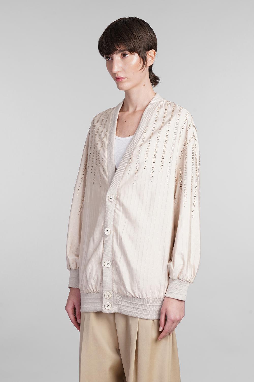 Deliberti Golden Goose Deluxe Brand Cardigan in seta beige cod. 401568 - Deliberti The Luxury Shopping Esporta salva