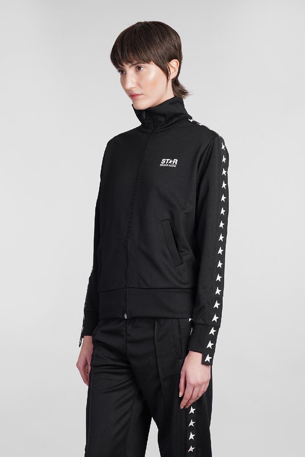 Deliberti Golden Goose Deluxe Brand Felpa in poliestere nero cod. 401569 - Deliberti The Luxury Shopping Black Friday Prezzi