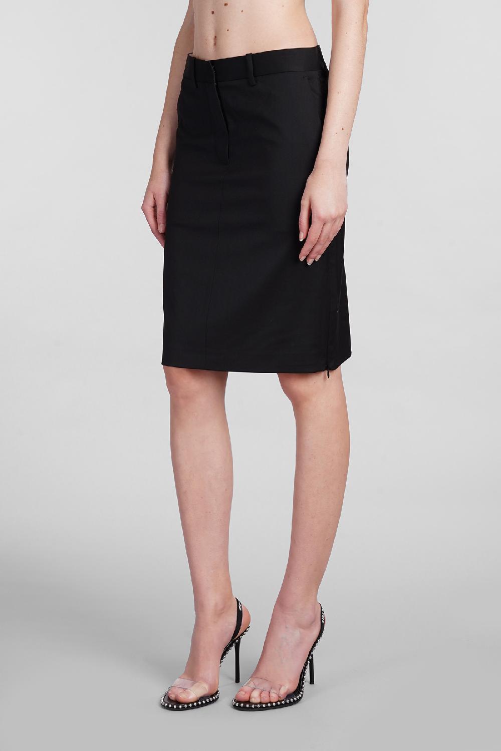 Deliberti Helmut Lang Gonna in lana nera cod. 401642 - Deliberti The Luxury Shopping Qualità Garantita