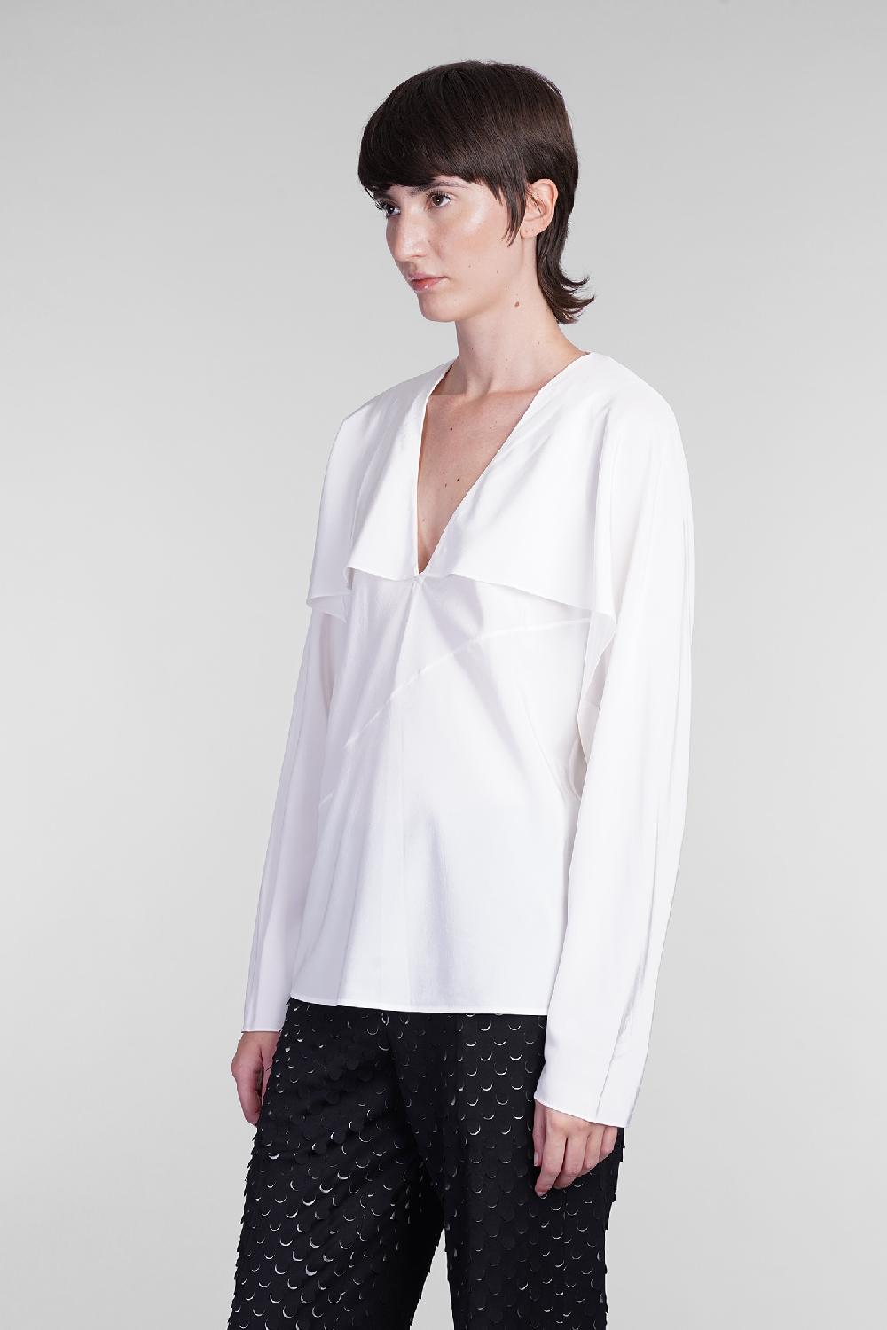 Deliberti Helmut Lang Blusa in seta bianca cod. 405958 - Deliberti The Luxury Shopping Presa
