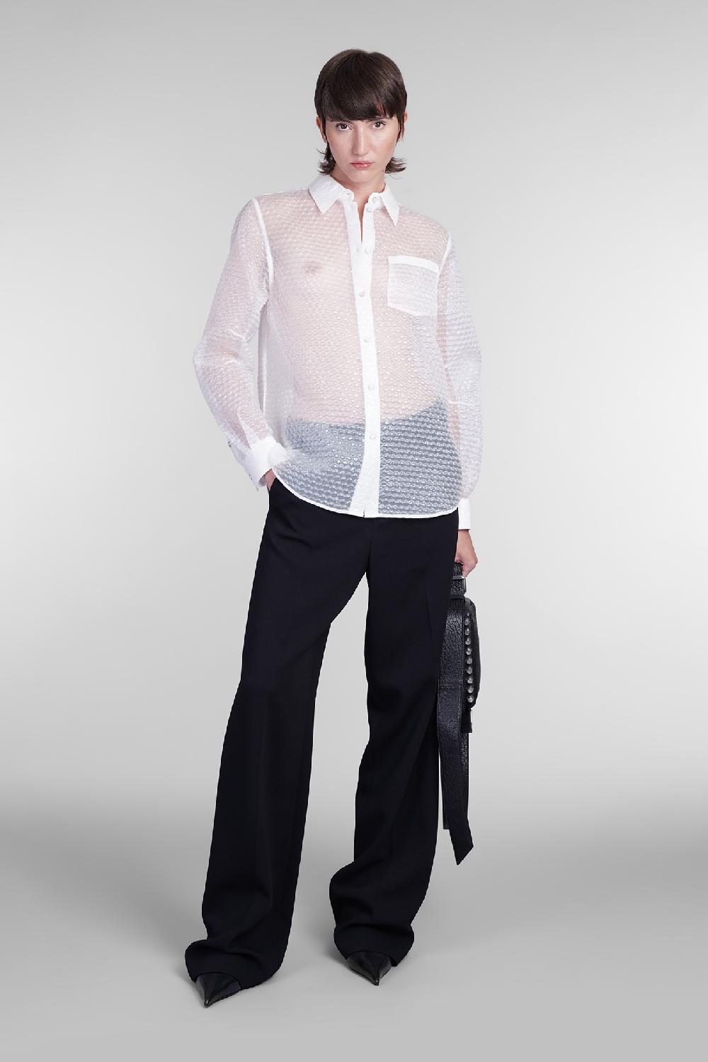Deliberti Helmut Lang Camicia in poliammide bianca cod. 405959 - Deliberti The Luxury Shopping Sconto