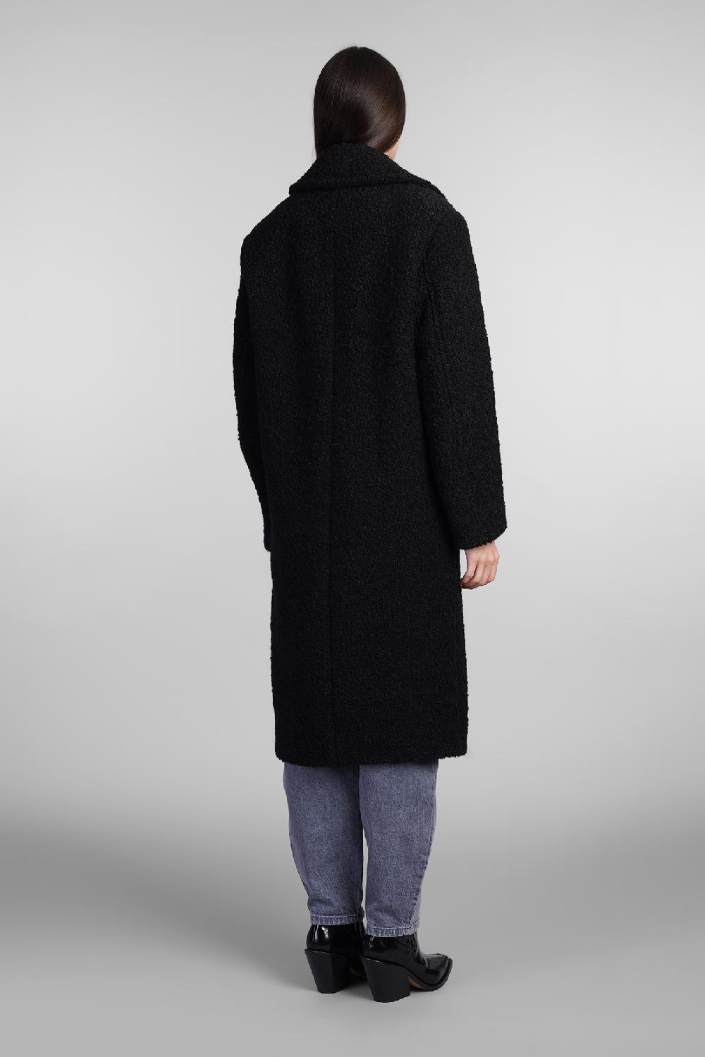 Deliberti Iro Cappotto azelia in lana nera cod. 407118 - Deliberti The Luxury Shopping Saldi