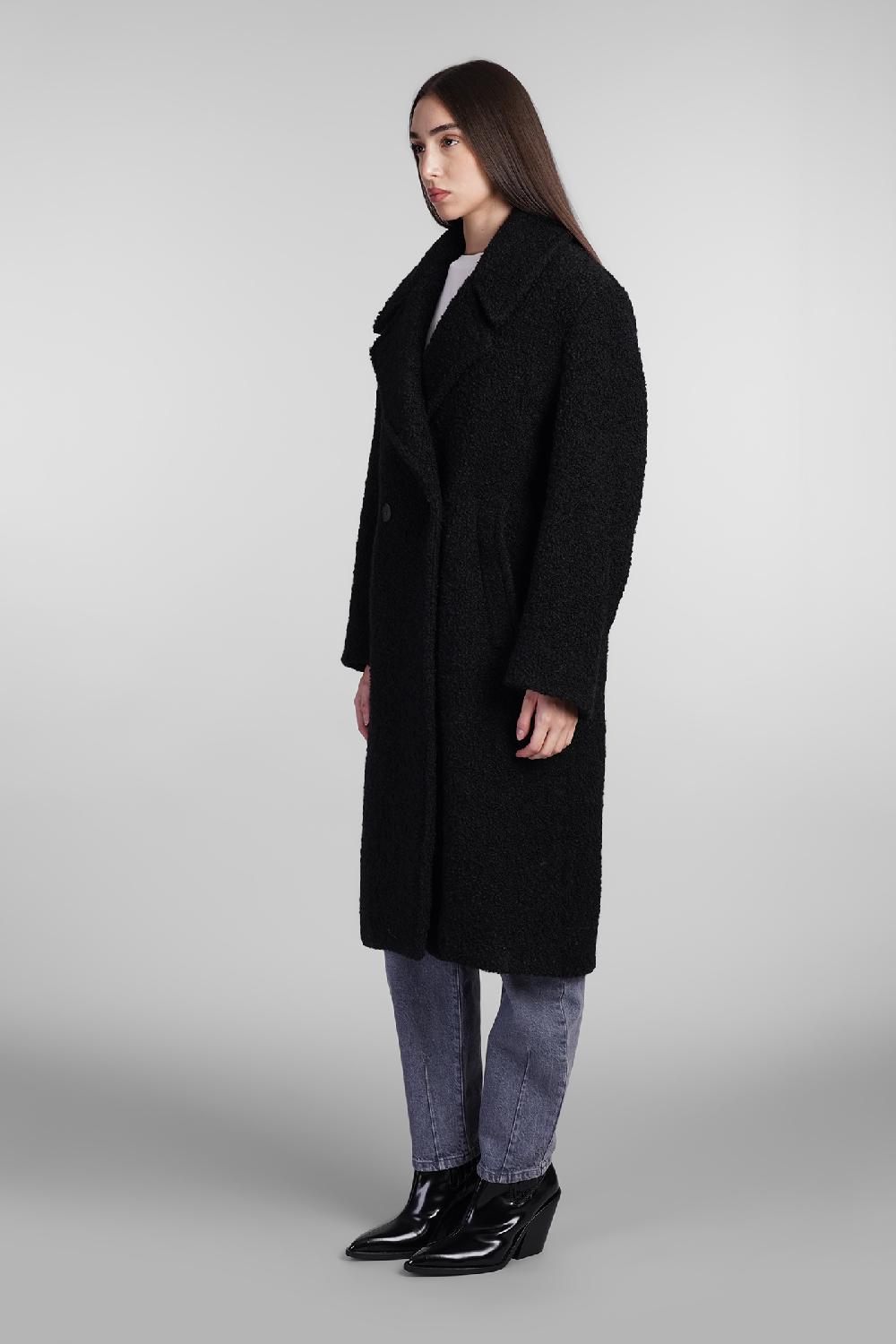 Deliberti Iro Cappotto azelia in lana nera cod. 407118 - Deliberti The Luxury Shopping Saldi