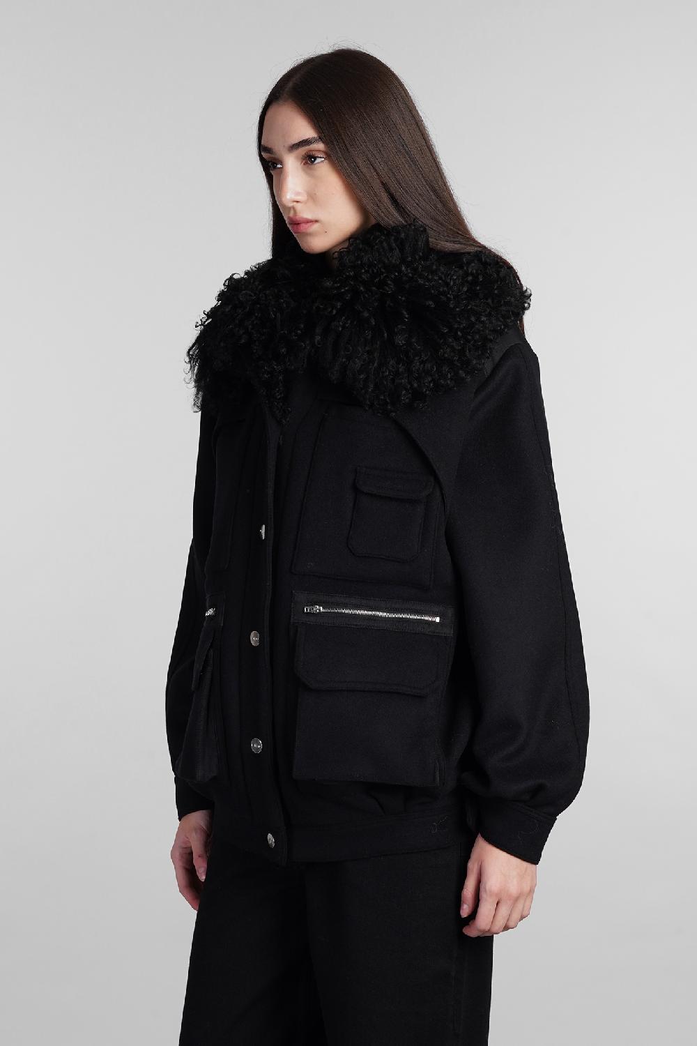 Deliberti Iro Giacca casual diassa in lana nera cod. 407120 - Deliberti The Luxury Shopping Hotsell