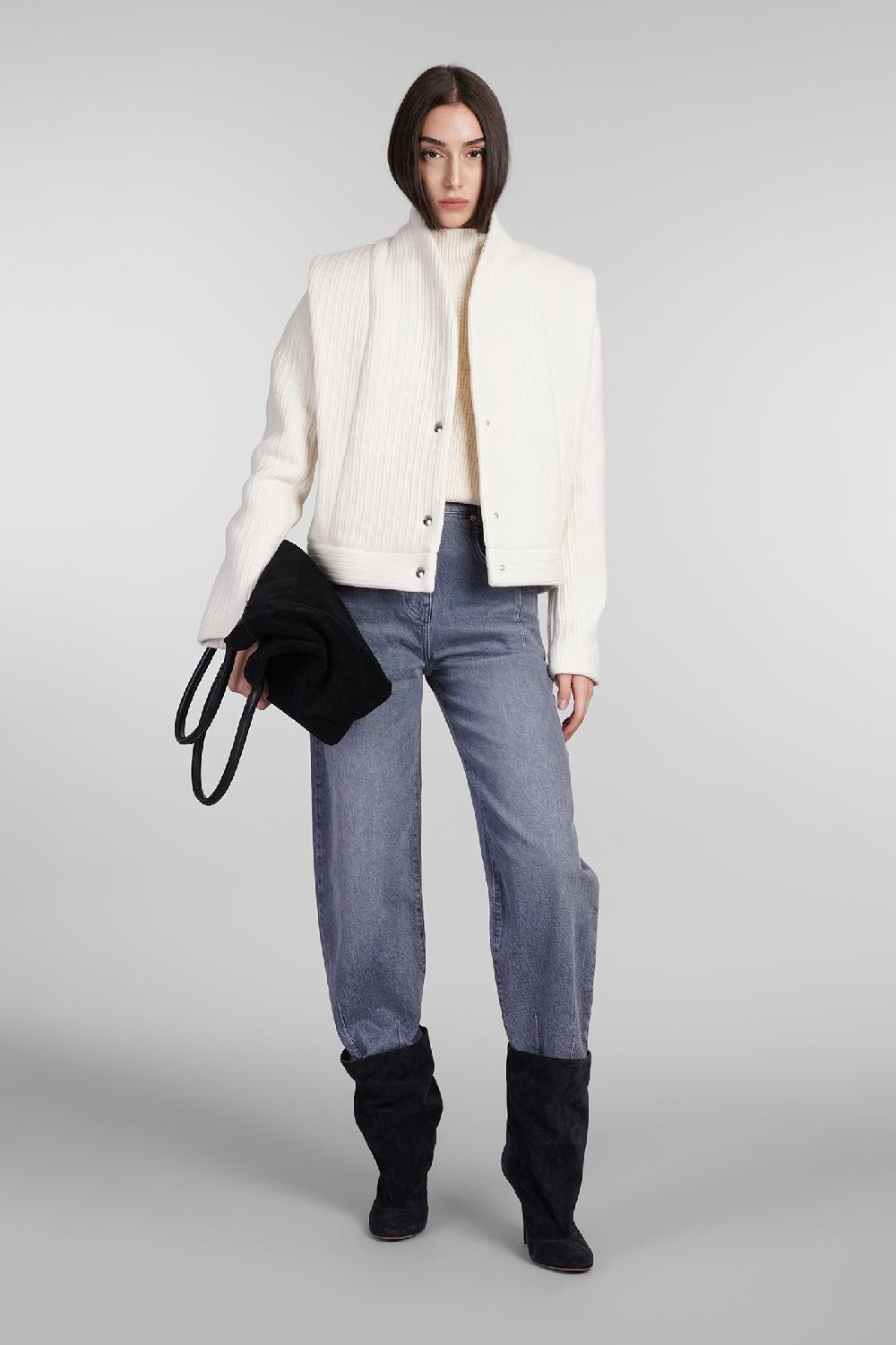 Deliberti Iro Giacca casual georgina in lana beige cod. 407121 - Deliberti The Luxury Shopping Vendita Calda