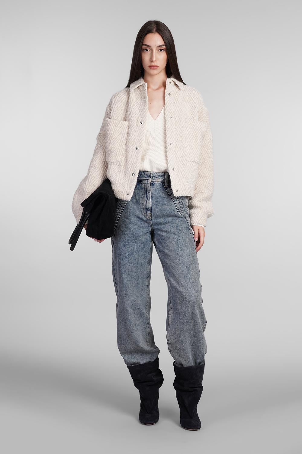 Deliberti Iro Giacca casual serza in lana beige cod. 407122 - Deliberti The Luxury Shopping Vendita Economica