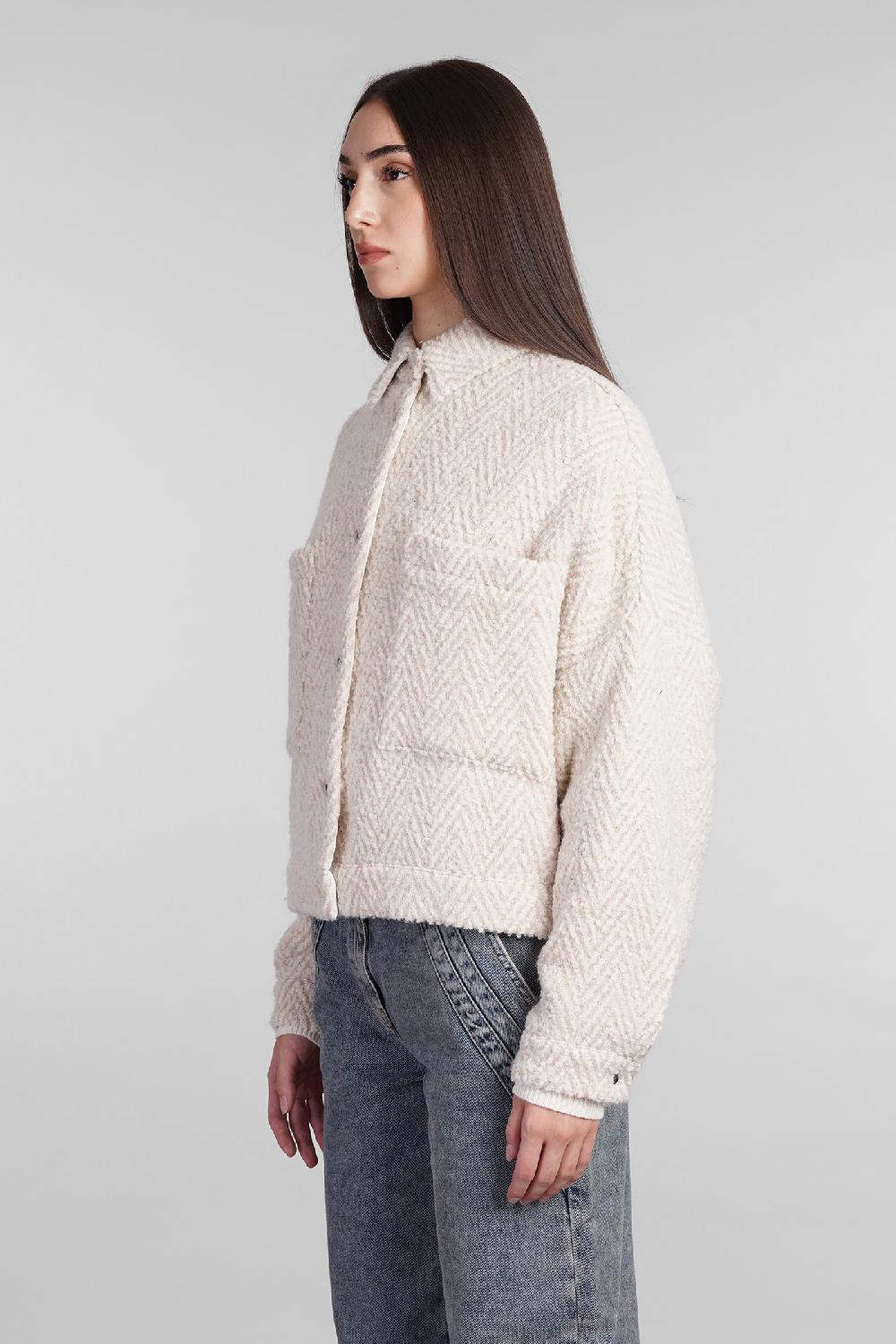 Deliberti Iro Giacca casual serza in lana beige cod. 407122 - Deliberti The Luxury Shopping Vendita Economica