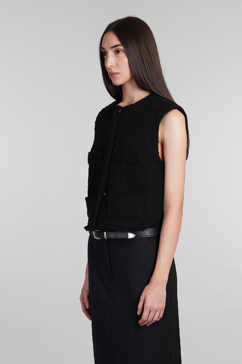 Deliberti Iro Gilet ralphi in poliestere nero cod. 407124 - Deliberti The Luxury Shopping I Più Venduti