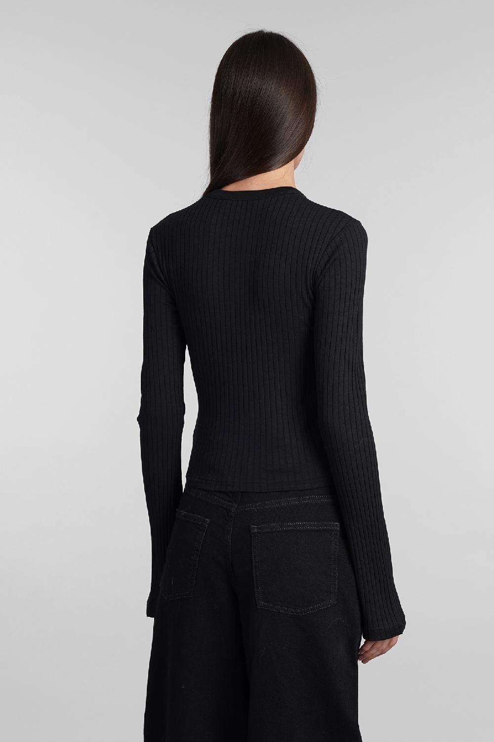 Deliberti Iro Topwear ersilia in cotone nero cod. 407077 - Deliberti The Luxury Shopping In Saldo