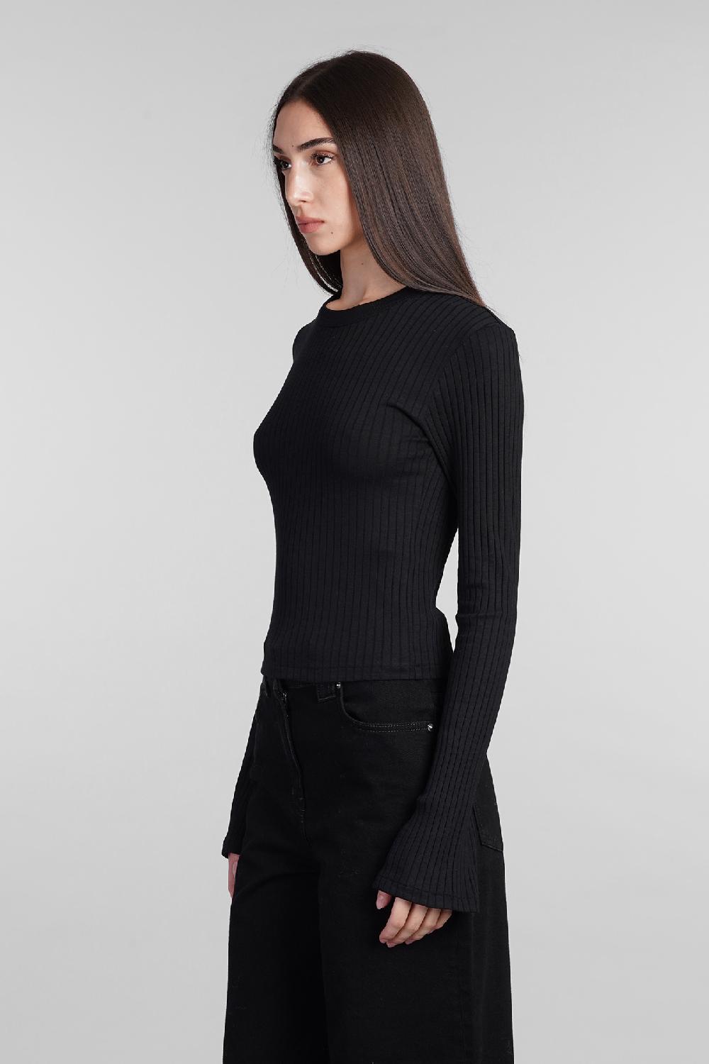Deliberti Iro Topwear ersilia in cotone nero cod. 407077 - Deliberti The Luxury Shopping In Saldo