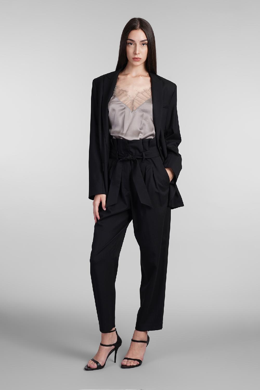 Deliberti Iro Blazer allan in lana nera cod. 407078 - Deliberti The Luxury Shopping Nuova