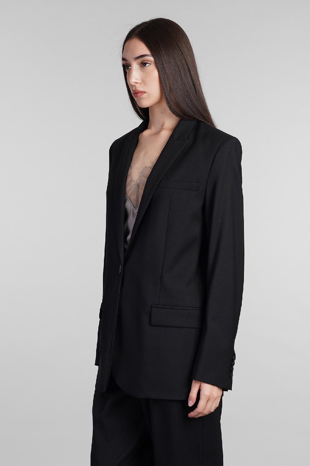 Deliberti Iro Blazer allan in lana nera cod. 407078 - Deliberti The Luxury Shopping Nuova