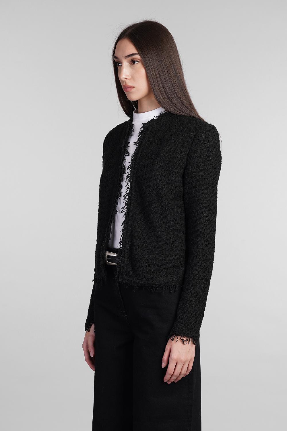 Deliberti Iro Giacca casual shavani in cotone nero cod. 407079 - Deliberti The Luxury Shopping Moda