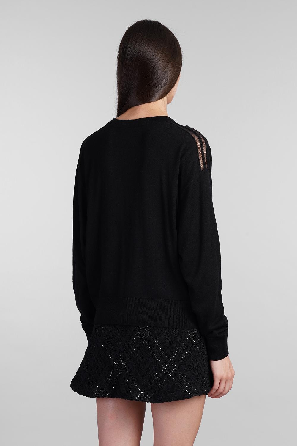 Deliberti Iro Maglia leya in seta nera cod. 407083 - Deliberti The Luxury Shopping Sconto di tempo limitato