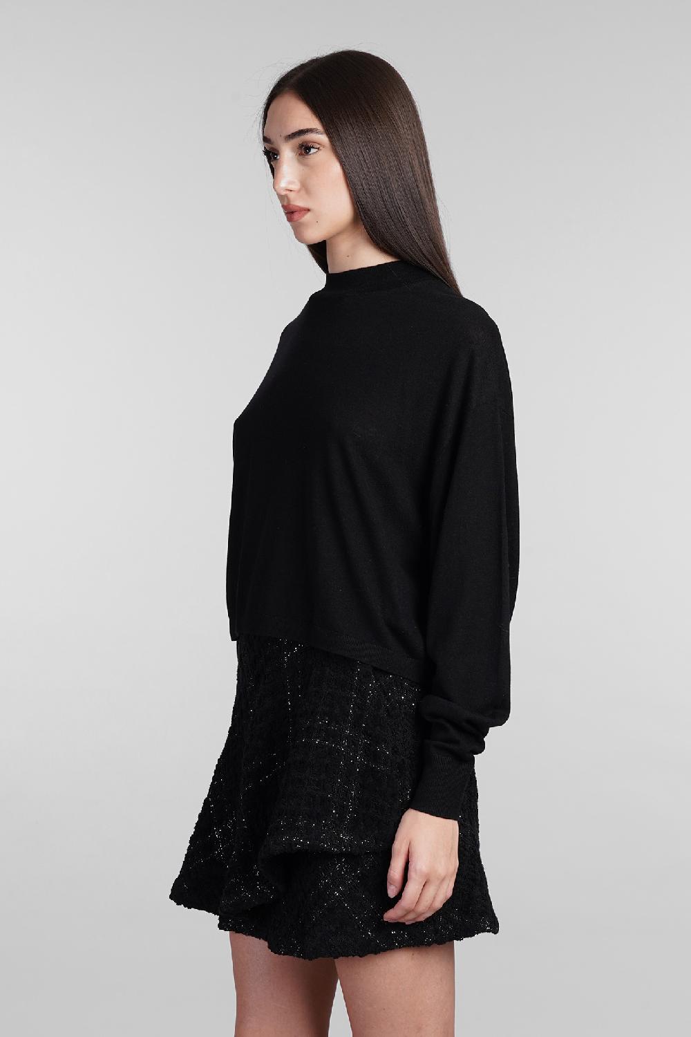Deliberti Iro Maglia lya in seta nera cod. 407087 - Deliberti The Luxury Shopping Comprare a buon mercato