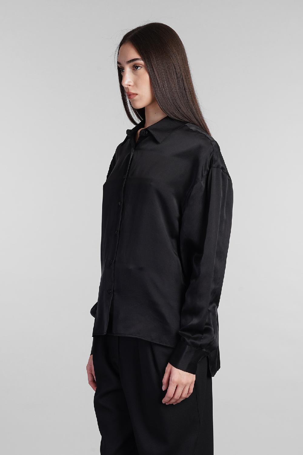 Deliberti Iro Camicia jarila in seta nera cod. 407089 - Deliberti The Luxury Shopping Flash Sale