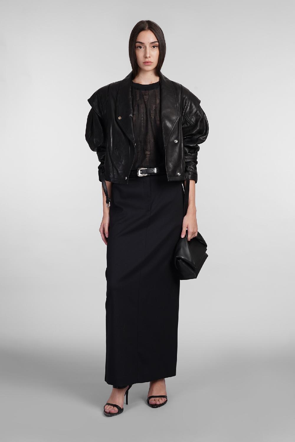 Deliberti Iro Topwear hisore in poliestere nero cod. 407090 - Deliberti The Luxury Shopping Fornitura limitata