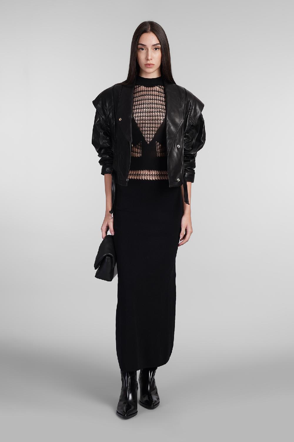 Deliberti Iro Giacca biker yukito in pelle nera cod. 407096 - Deliberti The Luxury Shopping Offerta natalizia