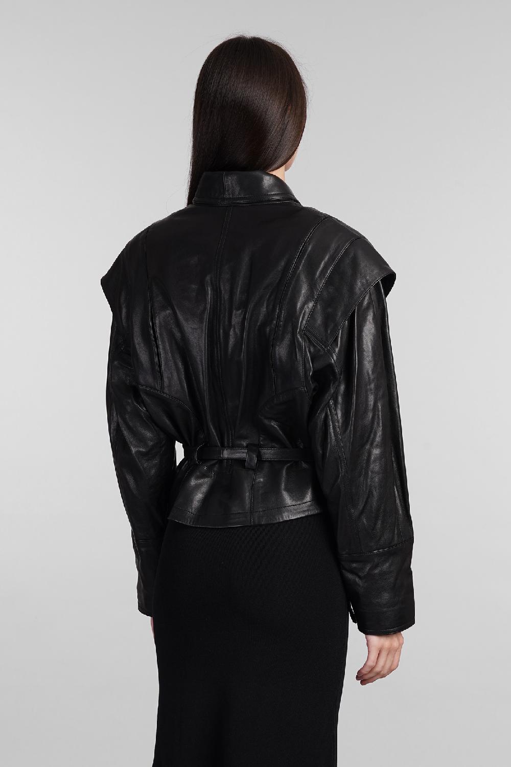Deliberti Iro Giacca biker yukito in pelle nera cod. 407096 - Deliberti The Luxury Shopping Offerta natalizia