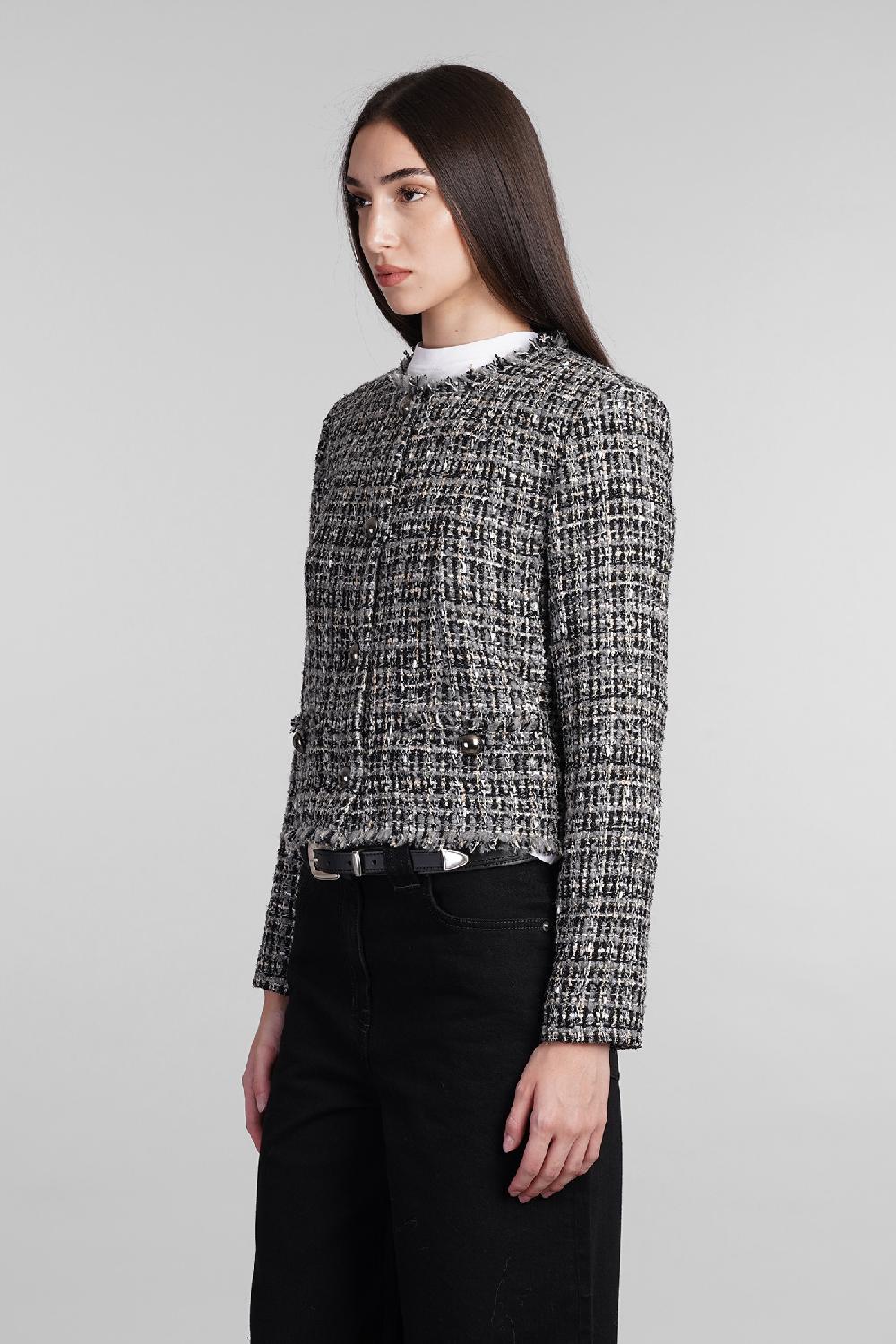 Deliberti Iro Giacca casual brunah in poliestere grigio cod. 407099 - Deliberti The Luxury Shopping Offerta Giorno del Papà