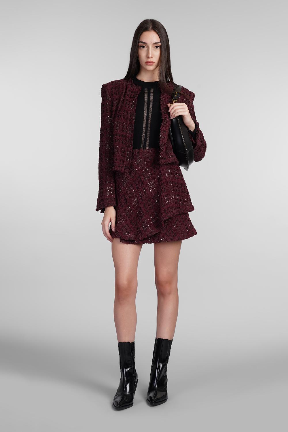 Deliberti Iro Giacca casual sonesta in cotone bordeaux cod. 407102 - Deliberti The Luxury Shopping Smaltimento dello stoccaggio