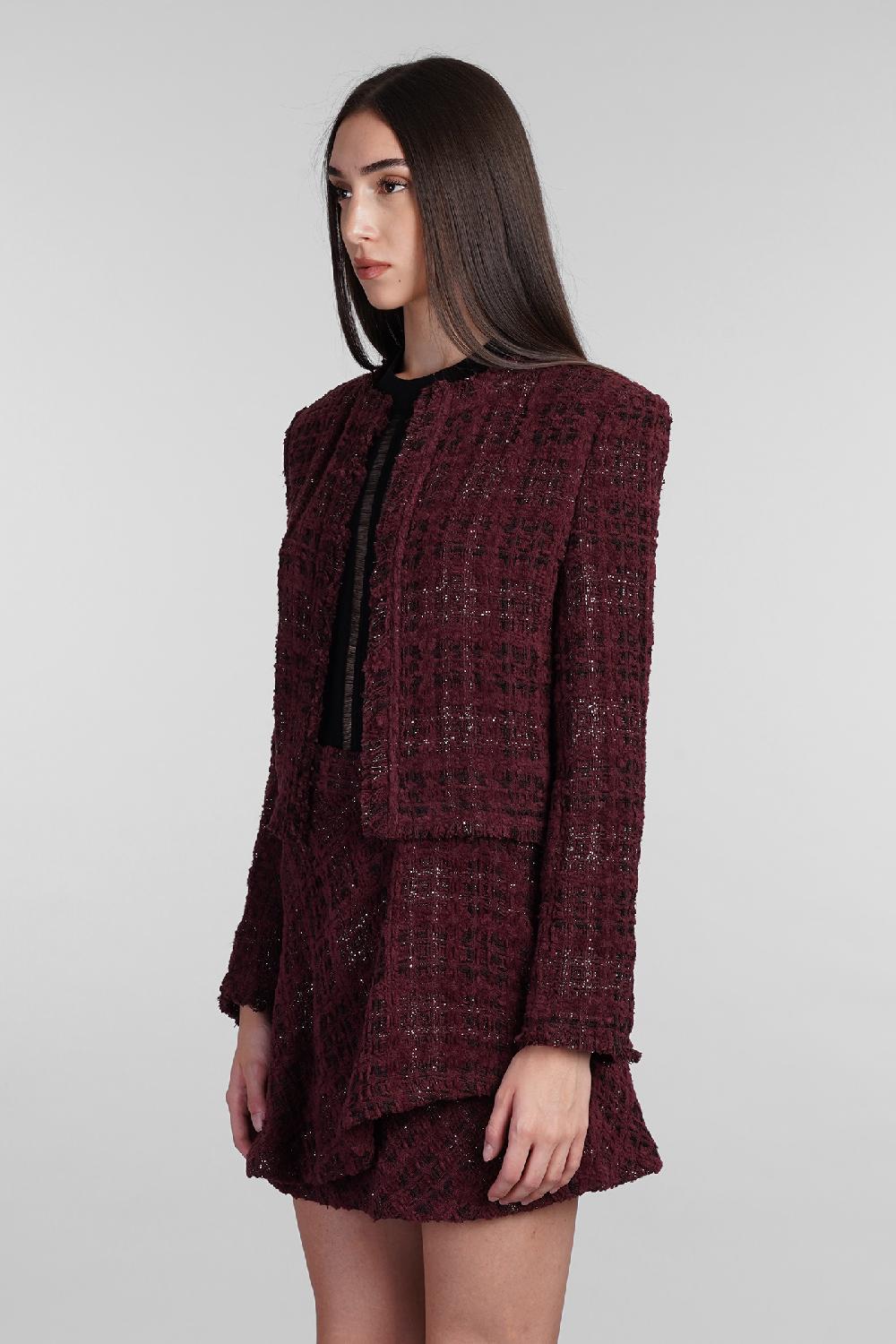 Deliberti Iro Giacca casual sonesta in cotone bordeaux cod. 407102 - Deliberti The Luxury Shopping Smaltimento dello stoccaggio