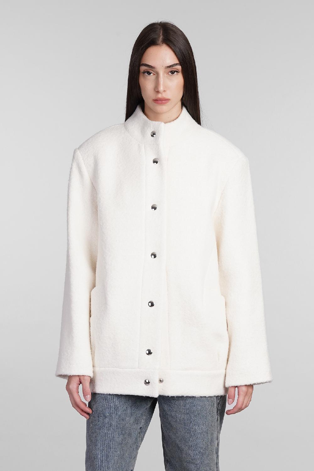 Deliberti Iro Giacca casual jamelia in acrilico beige cod. 407103 - Deliberti The Luxury Shopping Vendita calda