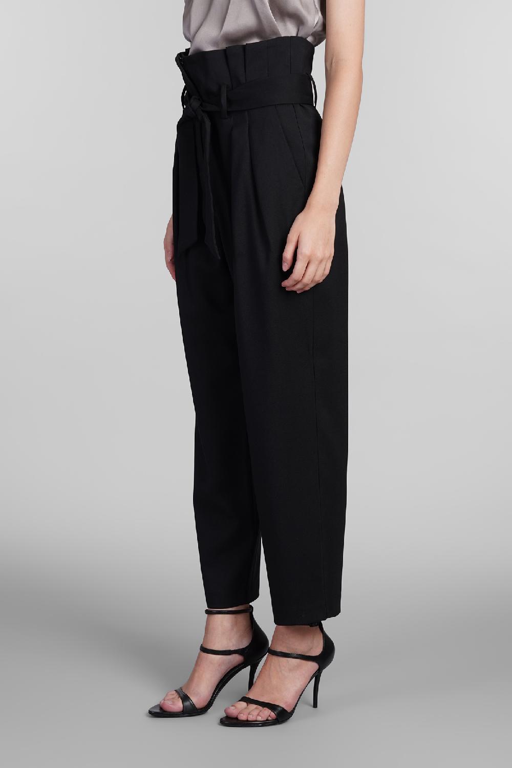 Deliberti Iro Pantalone arrison in lana nera cod. 407105 - Deliberti The Luxury Shopping Latest fashion