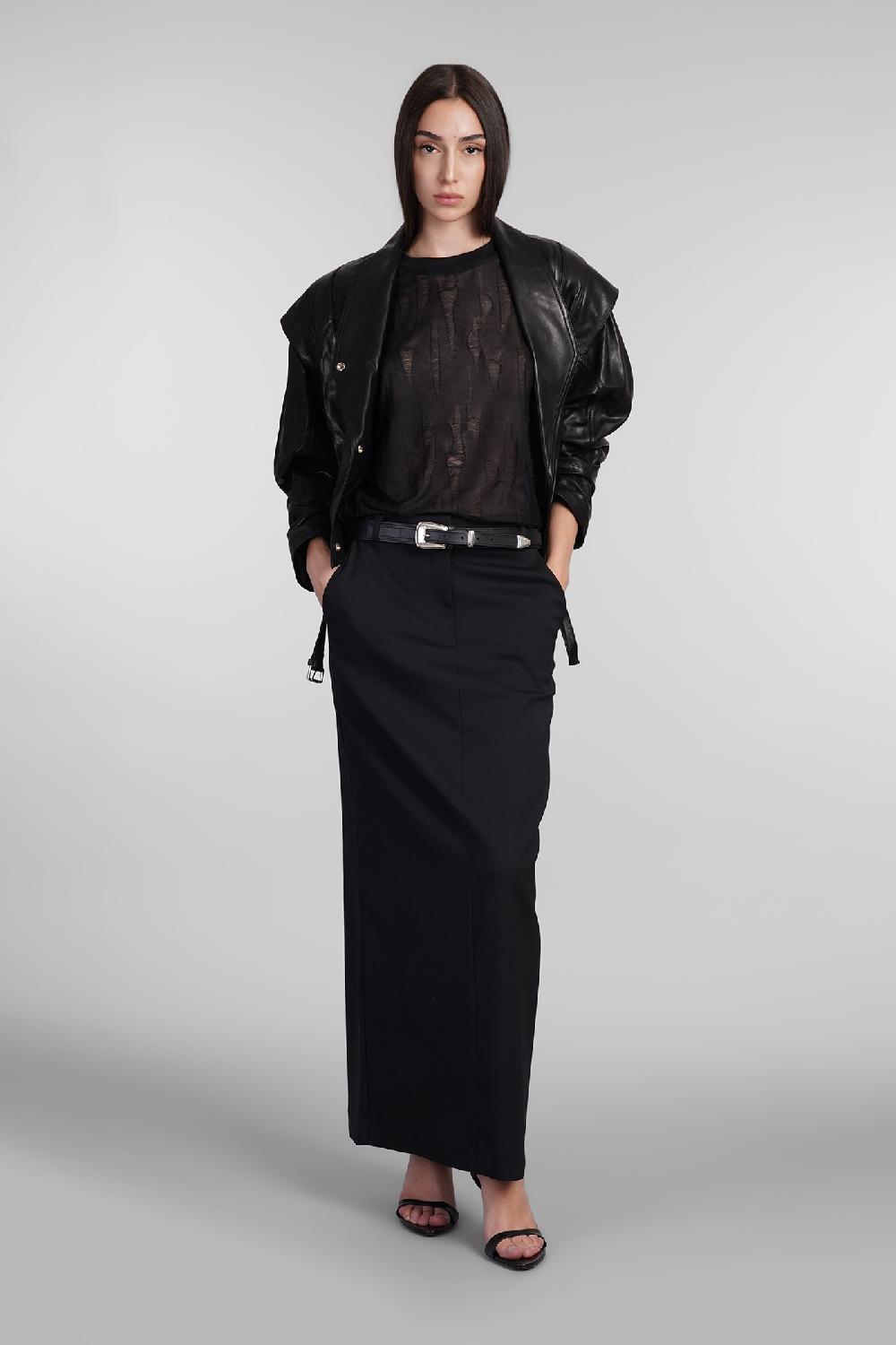 Deliberti Iro Gonna arianne in lana nera cod. 407106 - Deliberti The Luxury Shopping Online Outlet