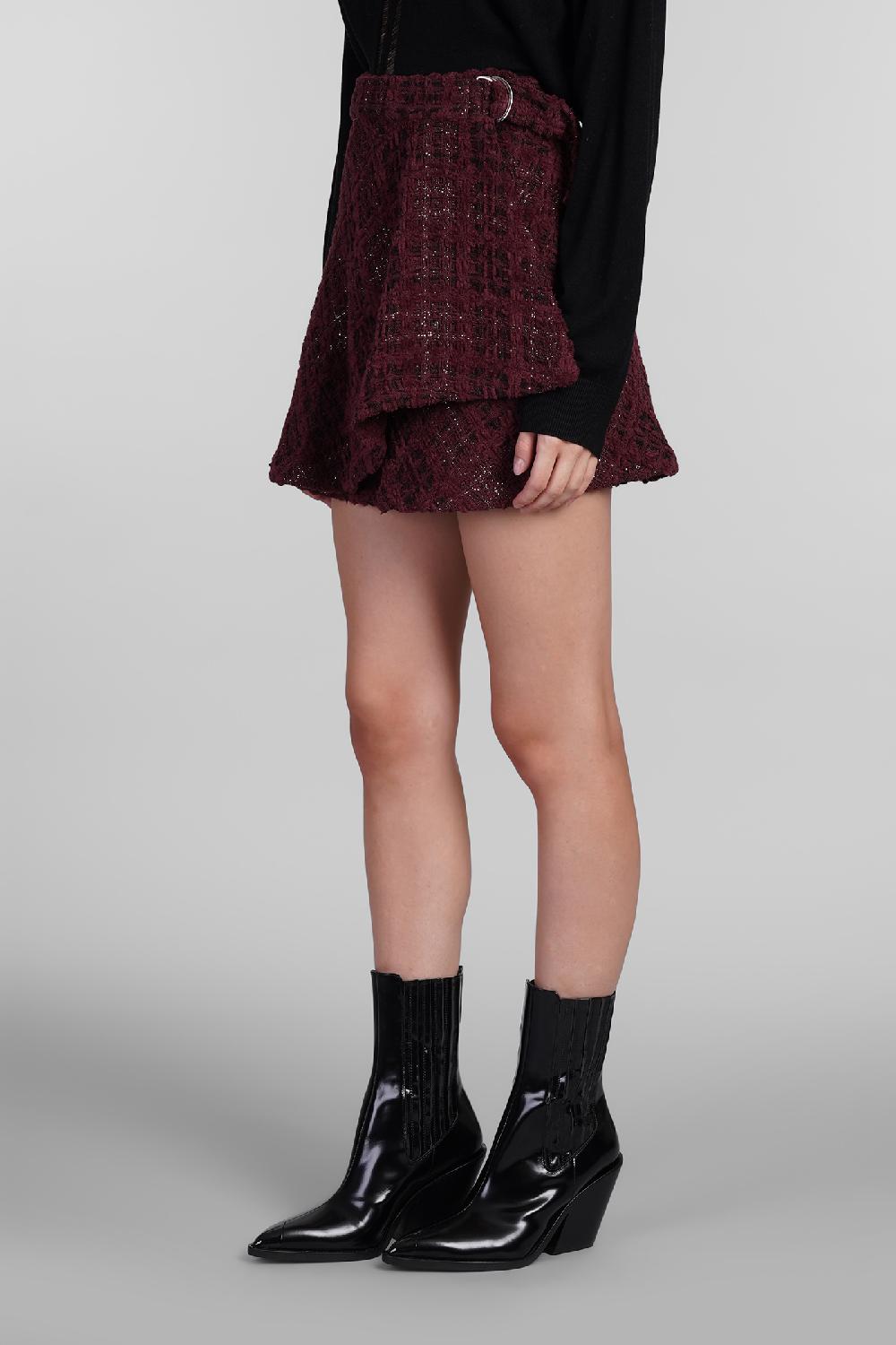 Deliberti Iro Gonna solfin in cotone bordeaux cod. 407108 - Deliberti The Luxury Shopping Offerte esclusive