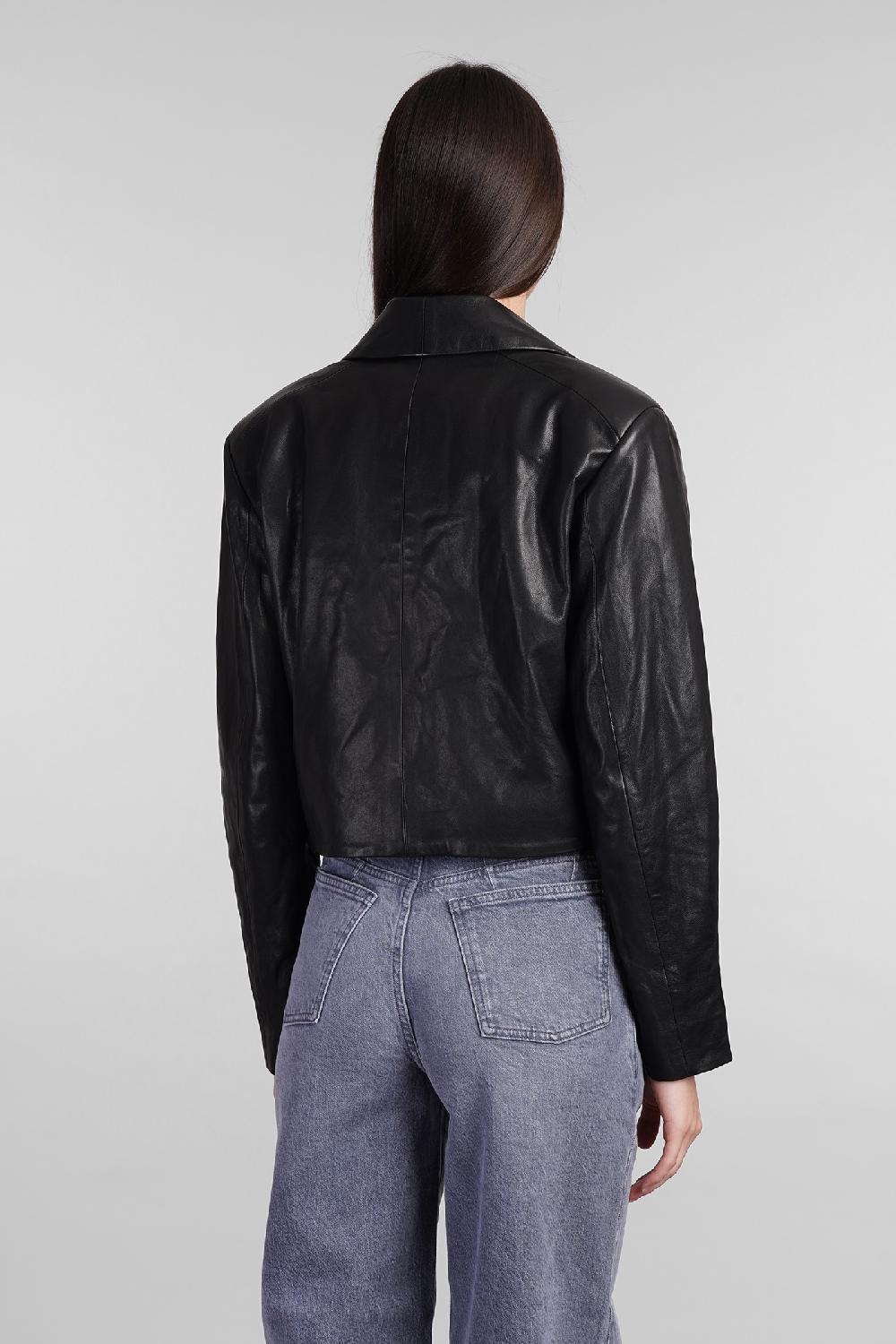 Deliberti Iro Giacca in pelle cybele in pelle nera cod. 407110 - Deliberti The Luxury Shopping Grandi sconti