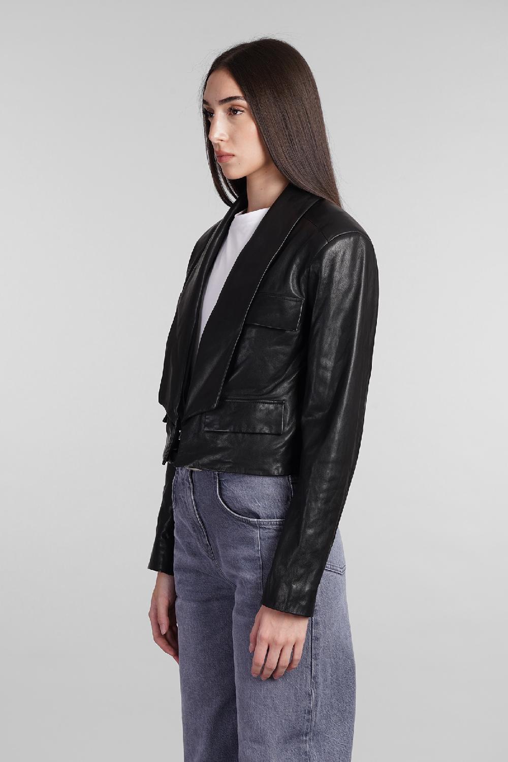 Deliberti Iro Giacca in pelle cybele in pelle nera cod. 407110 - Deliberti The Luxury Shopping Grandi sconti