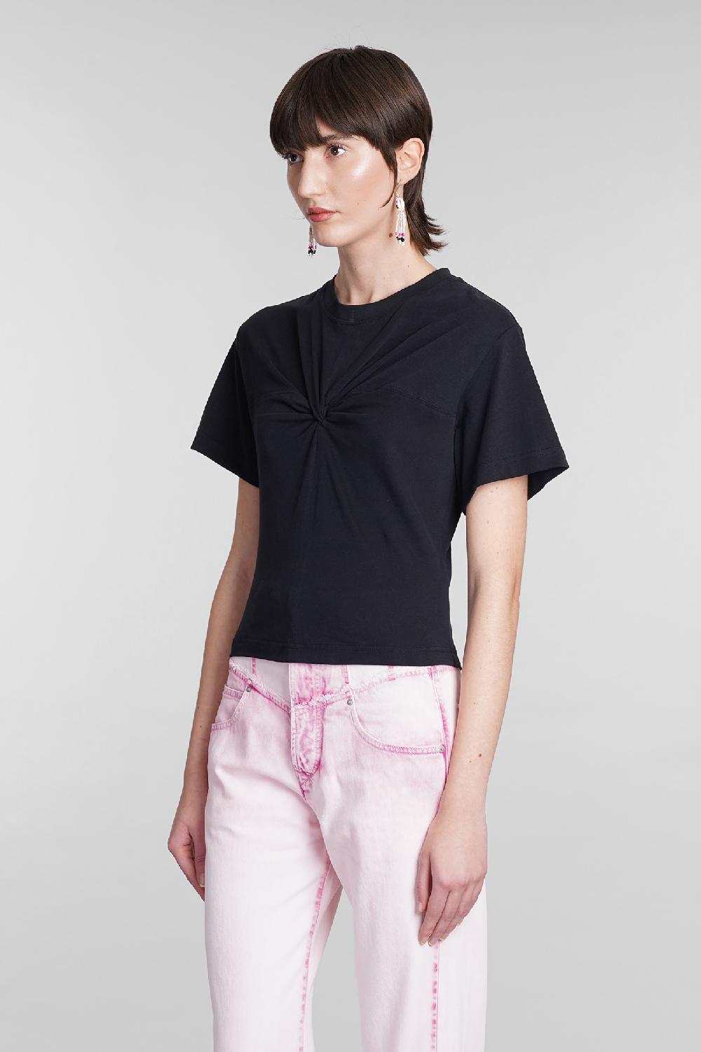 Deliberti Isabel Marant T-shirt zuria in cotone nero cod. 391966 - Deliberti The Luxury Shopping Latest stili