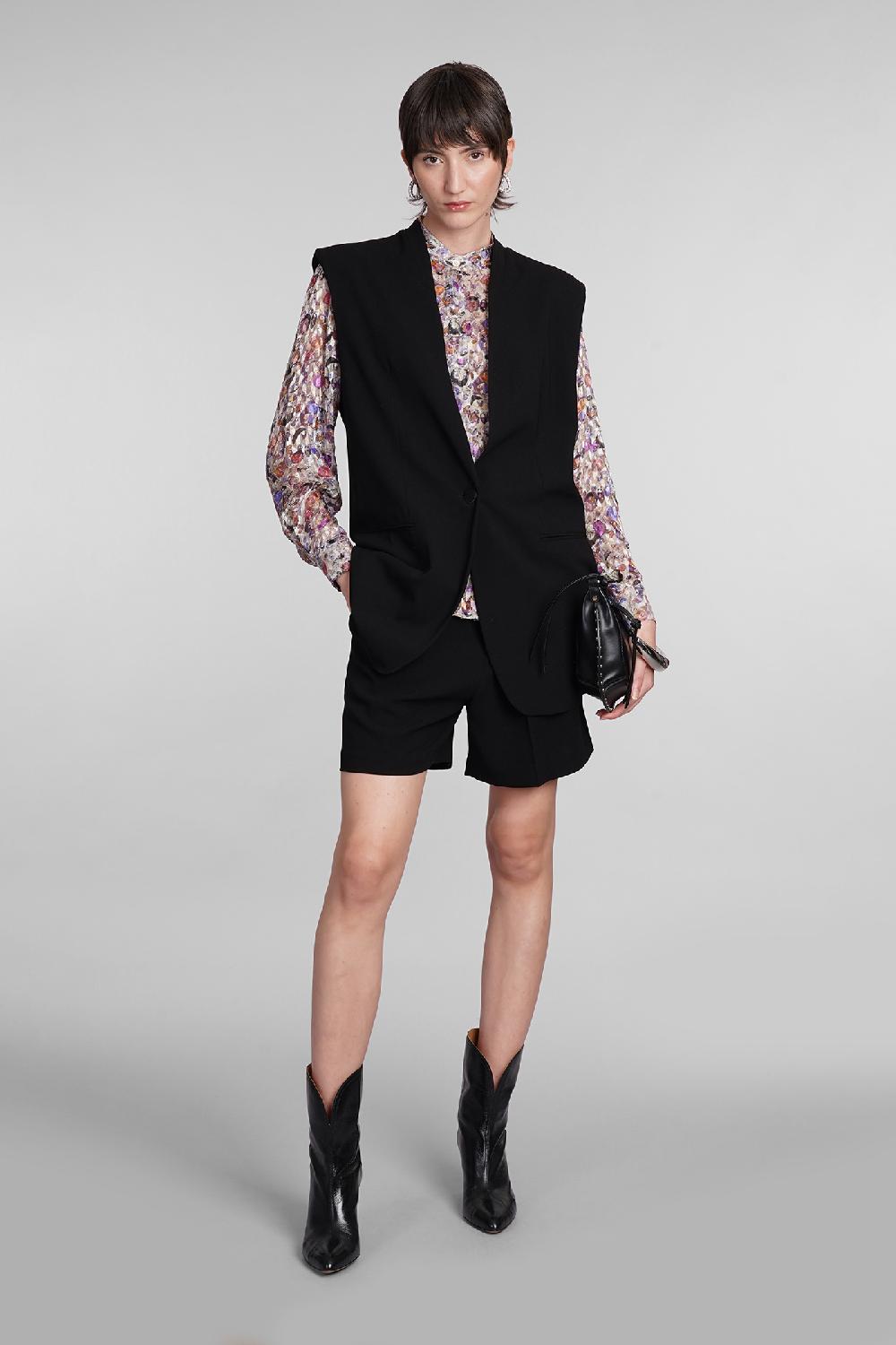 Deliberti Isabel Marant Gilet emara in triacetato nero cod. 399951 - Deliberti The Luxury Shopping Ultimi due giorni