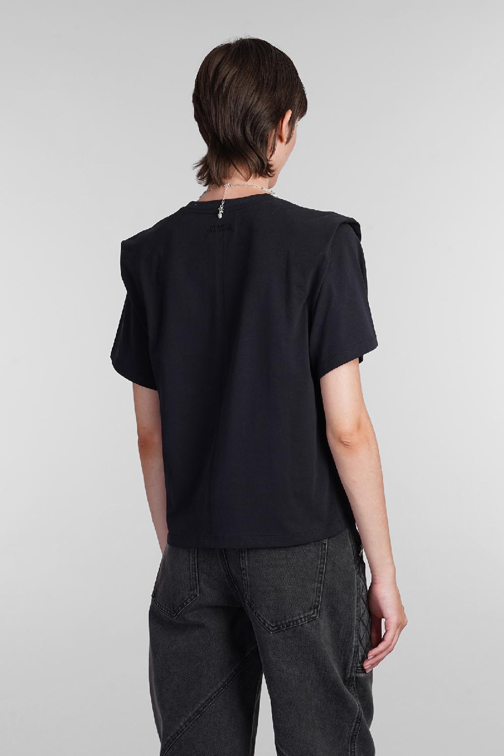 Deliberti Isabel Marant T-shirt zelitos in cotone nero cod. 366156 - Deliberti The Luxury Shopping Fino al 50% di sconto